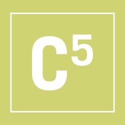 A lime green square with a white outline and the letter "C" followed by the number "5" in white text centered inside the square.