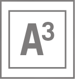 Gray icon showing a bold letter "A" with a superscript "3" (A cubed) inside a square border, all enclosed within a larger square outline on a white background.
